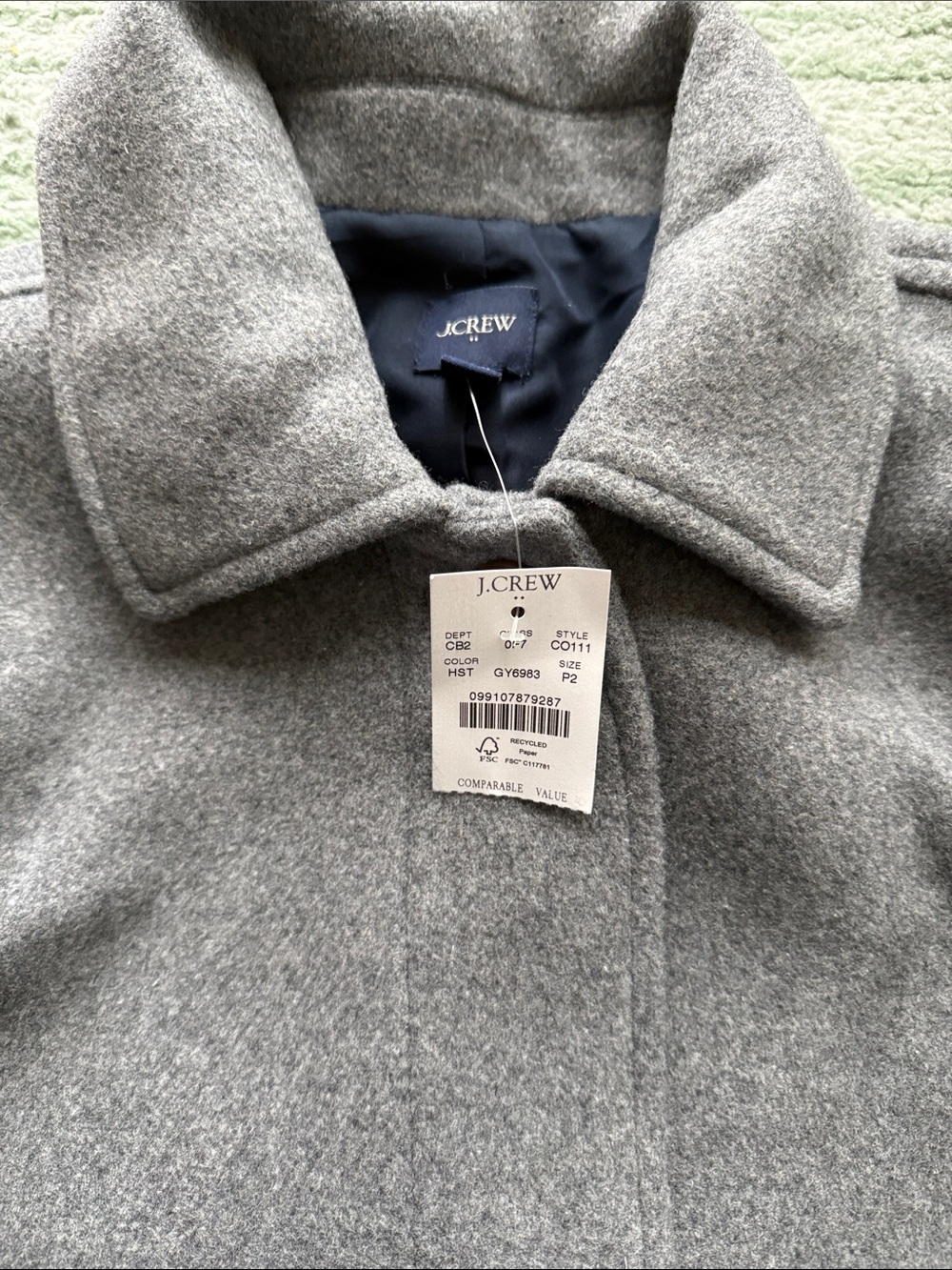 🆕 J. Crew wool blend car coat - Picture 9 of 9
